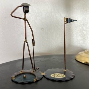 Vintage  Golfer Putter Rock Creek Metal Craft Patina Made in USA